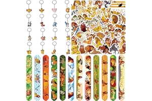 GXHONG 78Pz Regalo Festa Re Leone, Braccialetto Applausi Festa, Adesivi, Portachiavi Re Leone, Fascette, Regalo Festa Compleanno Re Leone Bambini, per Ragazzi Ragazze Re Leone Regalo Feste Tema Bambini