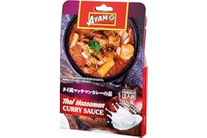AYAM SINCE 1892 Ayam Sauce curry jaune Massaman thaï, Ingrédients Naturels, Saveurs Authentiques, Déjà prête, Lait de coco et Curry Thaï, Sans Gluten, Sans Lactose, Sans Conservateurs, 200g