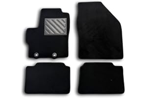 MTC Automotive Tapis de sol pour Toyota Yaris IV 2020- / Yaris Cross 2021- (également pour modèles Hybrid), sur mesure, talonnette en caoutchouc renforcé et boutons de fixation Noir