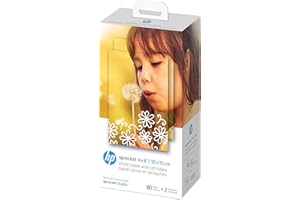 HP Sprocket Studio Papier photo 4x6 "(80 feuilles | 2 cartouches) Compatible avec HP Sprocket Studio.