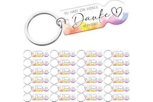 BOOMTOP 24 Einkaufwagenlöser Schlüsselanhänger Acryl Einkaufswagenchip Schön dass du da bist Gastgeschenke Hochzeit Taufe Einkaufswagenöffner Besondere Menschen Danke Geschenk Gäste Abschiedsgeschenk Kollege