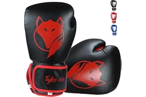 Tyke-ies 14oz Boxing Gloves for Men & Women – Also in 10oz, 12oz, 16oz – Black, Red, Blue – Training, Kickboxing, Muay Thai Gloves – For Sparring, Pads, Heavy Bag – Beginners to Advanced