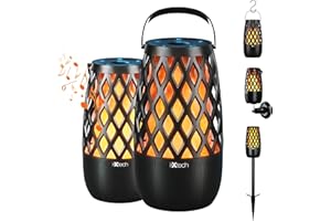 IXTECH Zewnętrzne głośniki Bluetooth, wodoodporny przenośny bezprzewodowy głośnik Bluetooth ze światłem, prezenty na zewnątrz dla taty mamy, głośniki z mocowaniem latarni, 2 sztuki