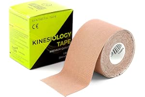 KALAHARI Professionell Kinesiologitejp plus E-bokapplikationer - Syntetisk Kinesiologiskt Tejp för bättre vidhäftning och oge