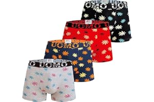 Trendy Boy Calzoncillos Boxer de Algodón para Niños, Pack de 4 – Boxer Ultra Suaves, Multicolor, Tallas 6-16 Años