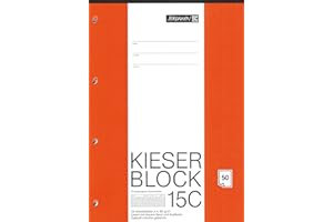 TEXTIMO Kieserblock 15C "BRUNNEN" 50 Blatt / Kariert - Lin. 22 - DinA4 / 80 g