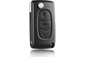 FINTERRY 3-Tasten Gehäuse der Fernbedienung Typ Messer für Peugeot 207 308 407 607 807 und Citroen C2 C3 C4 C5 C6 C8 DS3 DS4 - Auto Schlüsselgehäuse, Pilot Autoschlüssel (Befestigung-Elektronikplatte)