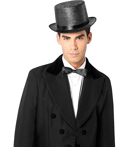Smiffys Rabbi-Kostüm Set - Schwarzer Hut Mit Haaren, Bart & Brille, Für Halloween & Karneval