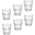 Bormioli Rocco Barshine 7 oz. Stackable Juice Drinking Glasses, Clear, Set of 6