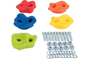 ‎SPIELTURMKING Spielturmking Klettersteine 5-30 Stück | Klettergriffe inkl. Befestigungsmaterial | Outdoor & Indoor | Bouldersteine bunt für Spielturm und Kletterwand