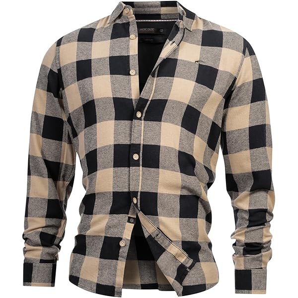 Indicode Heren INGilman Shirt | Geruite hemd met Kent-kraag in katoenmix Irish Cream XXL