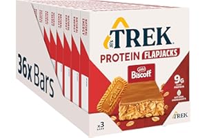 JC'S TREK JB's TREK High Protein Flapjack Biscoff - Plant Based - Vegan Snack - 50 g x 36 bars