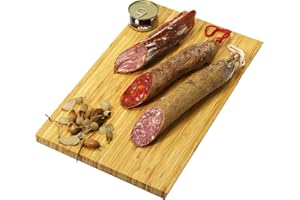 EL ARCÓN DEL FRAILE EL ARCON | Coffret lot espagnol de demi-morceaux de Filet de Longe 100 % Ibérique de 350g + Chorizo et Saucisson de Bellota Extra Ibérique les deux de 450g | Région de Jabugo, Huelva