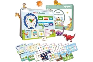 M MARAYAN SHOP MARAYAN Livre Quiet Book Montessori, Jeux Educatifs Enfant 2 3 4 5 Ans, Jeu Motricité Fine, Apprendre Alphabet et a Parle, Activités Eveil Maternelle, Idée Cadeau Voyage et Anniversaire ou Noel