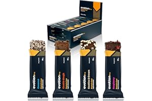 EVOTION PRO HEALTHLINE NUTRITION EVOTION PRO High Protein Bar 20 x 55 g - 20 g Protein per Bar - Protein Bar Low Carb High Protein Bar - Muscle Building Food Protein Bar - Sports Fitness Energy Protein Bar (Mix Box)