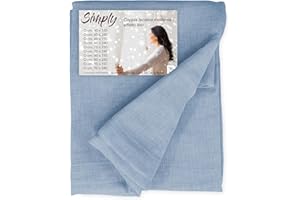 Tex family Coppia tendine vetro moderne SIMPLY Azzurro - tessuto poliestere bouclè semitrasparente, orlino tunnel - COPPIA (2 TELI) CM. 60X240