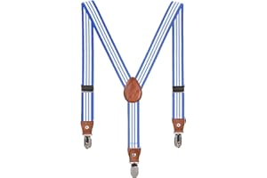 DEBAIJIA Bretelles Enfants Réglable et Élastique 3 Clips Y Forme en Cuir BéBé Garçon Fille Pantalon Accessoires- Variété Couleurs