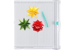 OTCRAFT Craft Paper Trimmer and Scoring Board: 12" x 12" Paper Trim Cutter Score Board by Scoring Tool, for Making Scrapbooking and Photo