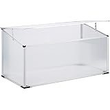 Relaxdays Frühbeet Alu, Stecksystem, lichtdurchlässig, UV-Schutz, Mini Gewächshaus, HxBxT: 100 x 50 x 50 cm, transparent