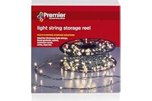 Premier Light String Storage Reel, Multi-Purpose Cable and Light Organiser for Christmas Lights, Extension Leads, Wires and Garlands