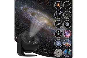 Yiliaw Starry Sky Projector 13 in 1 Planetarium Projector, 360° Rotating Galaxy Projector with Solar System for Bedroom Ceiling, Night Sky Night Light Lamp for Children Adults, Home Cinema