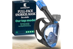 Khroom Máscara Snorkel Adulto Seaview Pro | Nuestra Mejor máscara de Buceo | Máscara Facial Completa Segura de CO2 para Snorkeling |Mascarilla Facial Completa también para niños