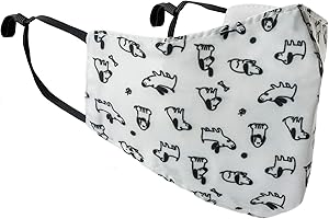 THE ID BAND COMPANY Wiederverwendbare waschbare Gesichtsmaske für Kinder, Mund- und Nasenschutz, Hunde-Design