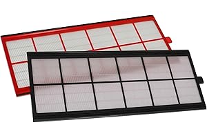 vhbw Filterset kompatibel mit Zehnder ComfoAir 350, 550 Lüftungsgerät - Luftfilter G4 / F7 (2 Stück), 50 x 17 x 1 cm, Weiß/Rot/Schwarz