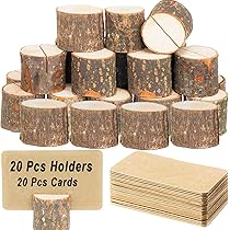 Lot De 10 Porte-cartes De Mariage Rustiques En Bois, Support Pour Carte