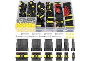 URAQT 730 PCS Automotive Waterproof Electrical Connector, Automotive Wire Connector, 1/2/3/4 Pin Automotive Spark Terminal Plug Connector with Box for Motorcycle Scooter Car Truck Boat
