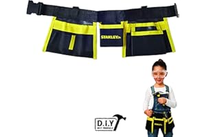 STANLEY JR. Tactic-T010M-SY Ceinture Porte-Outils pour Enfants, T010M-SY, Jaune/Noir, 35 x 25 x 25 cm