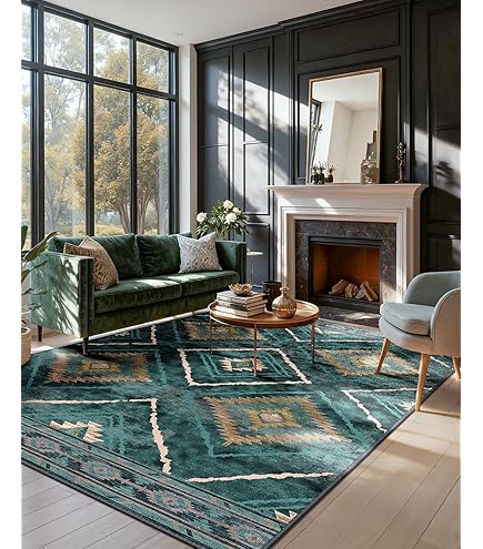 IKEA NÖVLING Rug, Low Pile, 128x195 cm, Dark Blue/Yellow