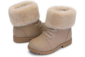 FUPPIA Girls Toddler Boots Warm Lightweight Winter Ankle Boot Seasonal Fashion Shoes