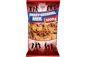 ZAMA4ZINGO XOX Party Cocktail Mix 1Kg | Vegetarisch! | Party Mix Mischung aus gesalzenem Laugen- und Weizengeb??ck (Cocktail Mix 1000g, 1er Pack)