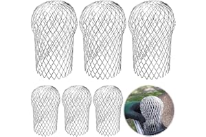 XHYASD 6 sztuk rynien dachowych, ochrona przed liśćmi, ochrona przed liśćmi, rynna dachowa, otwory chroniące rury spustowe 2-4 cali, kratka chroniąca przed liśćmi do rynien dachowych, sitko do rynien