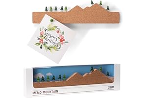 Striscia di Sughero con puntine a Forma di Albero/Scena di Montagna per appuntare promemoria e ricordi/Bacheca Carina con Un accenno all'Aria Aperta/Memo Mountain di Monkey Business