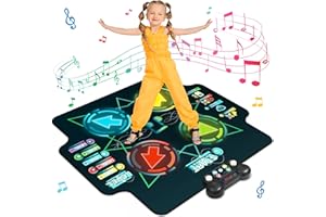 RENFOX Tappetini da Ballo per Bambini, Giocattolo Tappeto Musicale da Ballo con Funzione Bluetooth, Freccia Luminosa,Volume Regolabile, Regali Compleanno per Ragazzi Ragazze 6 7 8+
