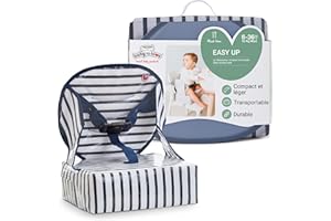 Rehausseur Chaise Easy Up BabyToLove | Léger, compact et facile à transporter | Blue Stripes