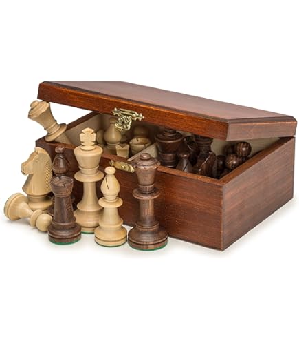 Jeu D'échecs Staunton Tournoi 6 – Coffre Pliable 21x15x8 Cm – Bois – Neuf