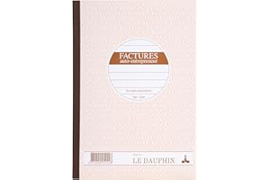 Le Dauphin - Réf. 1242D - Lot de 3 manifolds FACTURE MICRO-ENTREPRENEUR - papier autocopiant - duplicata (1 original et 1 copie) - 50 feuillets - couverture vernie - format 21 x 14,8 cm