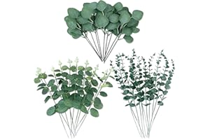 ROLLWAY 30 Pezzi Eucalipto Artificiale Rami Finti Eucalipto Decorative Foglie Piante Finte Eucalipto Artificiali per Balcone Matrimoni Casa Festa Decorazione Composizione Floreale