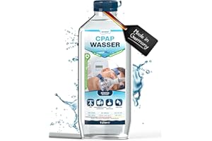 ‎QINDOO Qindoo 1L CPAP Wasser für Sauerstoffgerät, Inhalator, Luftbefeuchter, Verdampfer, Bedampfer, Atemgas-Befeuchtung reines Wasser 2-fach gefiltert (1 Liter)