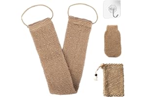 OMLALAYI 4PCS Gants de Crin Naturel en Chanvre,Sangle Lave Dos,Lanière Crin Gants,Eponge Exfoliante Dos en Chanvre Naturel,Accessoires pour le Bain,Gratte dos,Hammam Nettoie et Dos Corps Bain Douche