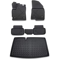 Set De 4 Tapis De Sol 3D Caoutchouc Pour Hyundai Ix35 (Tucson II) 2009-2015 - Marque Elmasline