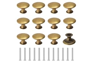 Qzakce Vintage möbelknoppar dörrknoppar 30 mm runda lådhandtag med skruvar för garderobsskåp möbler kontor nattduksbord bokhy