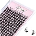 fenshine beauty Cluster LashesIndividual Lashes Wide Stem C/D Curl 9-15mm Length DIY Eyelash Extension Individual Soft False Lashes for Personal Use at Home (13mm, 144pcs D curl)