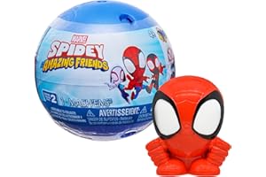 Mash'Ems Spidey and his Amazing Friends-Styles vary, Collectable Licensed Squishies, Disney Spiderman Toys, Mystery Collectables, Toys for kids aged 4+, Random