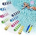 JUXIAO 3 Pack Upgrated XL Water Pool Floats, 4-in-1 (Hammock, Saddle, Lounge Chair, Drifter) Multi-Purpose Water Pool Float, Non-Stick PVC Material