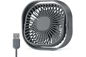 benpen USB Tischventilator Leise Klein,360° Mini Ventilator Grow,Small Table Fan Mit 3 Stufe,BüRo Ventilator,keiner USB Lüfter pflanzen ventilator Schreibtisch Schlafzimmer Zuhause im Freien PC