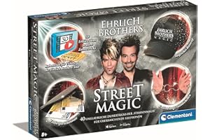 Clementoni Ehrlich Brothers Street Magic - Zauberkasten für Kinder ab 8 Jahren - Magisches Equipment für 40 verblüffende Zaubertricks inkl. 3D Erklärvideos 59299